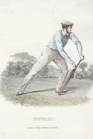 Forward Felix Bailey Brothers 1855 Victorian Cricket Print Sussex Postcard - Cricket