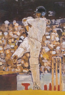 Graham Thorpe Century Watercolour Painting Rare Cricket Artist Postcard - Cricket
