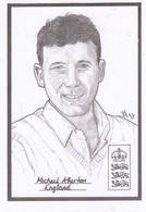 Michael Atherton English Cricket Rare Artist Drawing Limited Edn Of 500 Postcard - Cricket