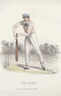 The Draw Felix Bailey Brothers 1855 Victorian Cricket Print Sussex Postcard - Cricket