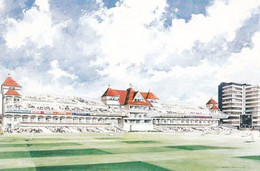 The New Radcliffe Stand Nottingham Cricket Architects Painting Postcard - Cricket