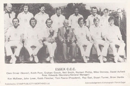 Essex CCC Graham Gooch Norbert Philip Mike Denness Cricket Club Postcard - Cricket