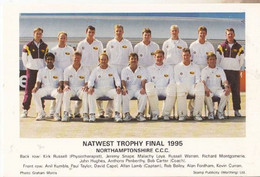 Natwest Trophy Final 1995 Northamptonshire English Cricket Team Postcard - Críquet