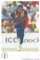 Chaminda Vaas Sri Lanka Rare Cricket Postcard - Cricket