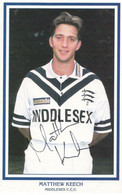 Keith Brown Middlesex Cricketer Cricket Hand Signed Card Photo - Críquet