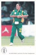 Nicky Boje Nottinghamshire South African Internatonal Cricketer Cricket Postcard - Críquet