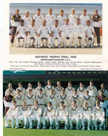 Northamptonshire Natwest Trophy Final 1995 Cricket Souvenir Postcard AND Photo - Cricket