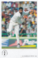 Harbhajan Singh India International Team Cricketer Cricket Postcard - Críquet
