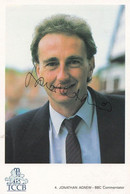 Jonathan Agnew Commentator BBC Classic Cricket Card Hand Signed Photo Postcard - Cricket