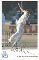 Mike Watkinson Lancashire Classic Cricket Club Hand Signed Card Photo Postcard - Críquet