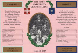 First University Victorian Cricket Match Oxford Vs Cambridge Postcard - Críquet