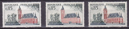 FR7289 - FRANCE – 1961 – CALAIS - VARIETIES - Y&T # 1316(x3) MNH - Unused Stamps