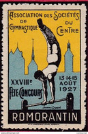 VIGNETTE  48 é Fête Fédérale De GYMNASTIQUE LYON Pentecôte 1926 - T43 - Deportes