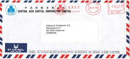 Hong Kong Air Mail Cover With Meter Cancel Sent To Denmark 30-5-1994 - Cartas & Documentos
