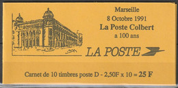 Carnet Neuf ** N° 2712-C1( Yvert) France 1991 - Réimpression Poste Colbert Marseille - Modern : 1959-...