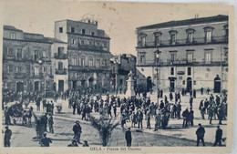 Cartoline Gela Piazza Del Duomo Caltanissetta FP VG 1934 - Gela