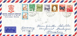 Japan Air Mail Cover Sent To Germany Shinjuko 30-9-1966 (ship Cancel ??) (the Cover Is Light Bended) - Corréo Aéreo