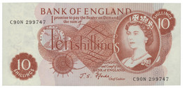 Great Britain - 10 Shillings - ND ( 1966 - 1970 ) - Pick 373.c - Serie C 90 N - England, United Kingdom - 10 Schilling