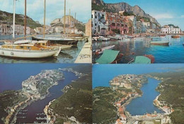 Bonifacio Harbour Fishing Boat Ship + Aerial 3x French France Postcard S - Pêche