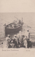 Cargo From Casablanca Fishing Rowing Boat Ship Antique Postcard - Pêche