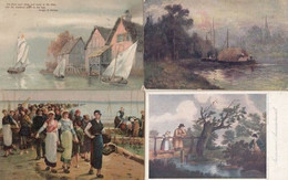 Fishing Boat Oilettes 4x Antique Tucks Postcard S Inc Competition Prize Etc - Pêche