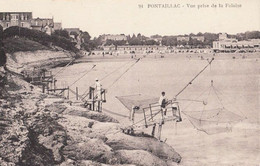 Fishing At Portaillac Falaise French Antique Postcard - Pêche