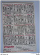 Kalender Calendrier 1962 Reclame Curcumyl Laboratoires S.M.B. Brussel Form 11,5 X 17,2 Cm - Petit Format : 1961-70