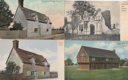 Bunyans Cottage Moot Hall Elstow Bedford 4x Postcard S - Sonstige & Ohne Zuordnung