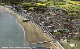 Aerial View Burnham On Sea Bucks Vintage Real Photo Postcard - Buckinghamshire