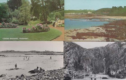 Guernsey Candie Gardens Portelet Bay 4x Vintage Postcard S - Otros & Sin Clasificación