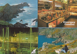 Floodlit Town Guernsey Illuminations Birds Eye Candles Dog Hills Postcard Bundle - Other & Unclassified