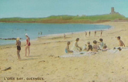 Guernsey L'Eree Bay Beach Family Outing Vintage Postcard - Altri & Non Classificati