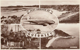 Just Arrived At Guernsey By BEA European Airlines Plane Real Photo Postcard - Otros & Sin Clasificación