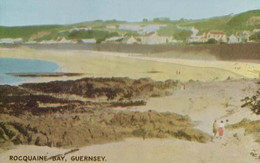 Rocquaine Bay Guernsey Stunning Old Postcard - Andere & Zonder Classificatie