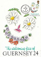 Wild Flowers The Welcoming Face Of Guernsey Stamp First Day Cover Postcard - Sonstige & Ohne Zuordnung