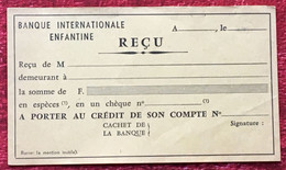 Un Carnet Complet De 10 Reçus De La Société Des Banque Enfantine,Les Jouets Jeu Transcar, Monnaies & Billets Fictifs - Ficción & Especímenes