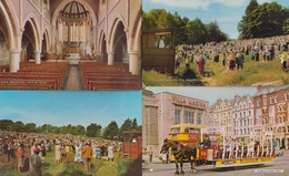 Isle Of Man Open Air Service + Church Interior + Horse Tram 4x 1960s Postcard S - Other & Unclassified