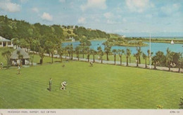 Mooragh Park Bowling Sports Green Players Isle Of Man Postcard - Other & Unclassified
