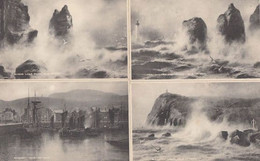 Shipping Disaster Sea Waters Isle Of Man 4x Antique Postcard S - Other & Unclassified