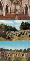 Kirk Bradden Open Air Service Isle Of Man 3x 1970s Postcard - Other & Unclassified