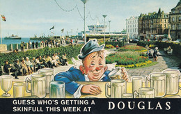 Drunk Alcohol Beer At Douglas Isle Of Man Drinking Holiday Postcard - Andere & Zonder Classificatie