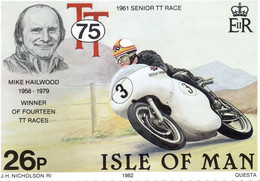Mike Hailwood Isle Of Man TT Senior Bike Races Racing Postcard - Autres & Non Classés