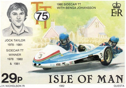 Jock Taylor Isle Of Man Motorbike TT Racing Races Postcard - Other & Unclassified