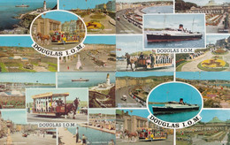 Douglas Isle Of Man 4x 1960s Transport Multi View Postcard S - Other & Unclassified