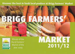 Brigg Farmers Market Leicester Advertising Postcard Style Card - Sonstige & Ohne Zuordnung