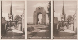 Ruperts Gate War Memorial Leicester 3x Mint Vintage Postcard S - Autres & Non Classés