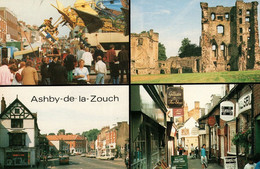 Ashby De La Zouch Roundabout In Shopping Precinct Disaster Postcard - Andere & Zonder Classificatie