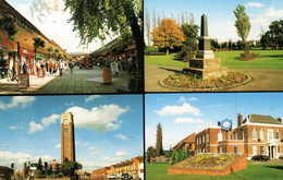 Coalville Council Offices Lunn Poly Holiday Shop Clock Tower Leicester Postcard - Andere & Zonder Classificatie