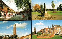 Coalville Council Offices Lunn Poly Holiday Shop Clock Tower Leicester Postcard - Other & Unclassified