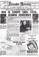 WW2 German Military Surrender Leicester Newspaper Ephemera - Other & Unclassified